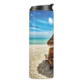 Lounge Chairs Beach throw Pillow Thermosbecher (Nach links gedreht)