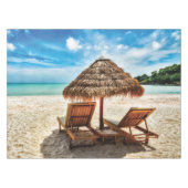 Lounge Chairs Beach throw Pillow Tischdecke (Vorderseite (Horizontal))