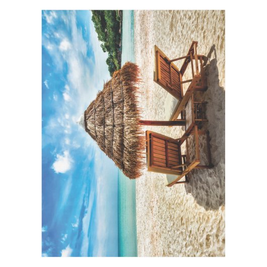 Lounge Chairs Beach throw Pillow Tischdecke (Vorderseite)