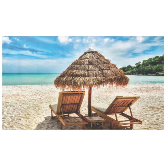 Lounge Chairs Beach throw Pillow Tischdecke (Vorderseite (Horizontal))