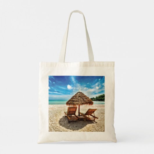 Lounge Chairs Beach throw Pillow Tragetasche (Rückseite)