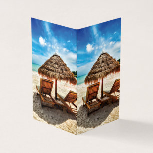 Lounge Chairs Beach throw Pillow Visitenkarten
