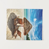 Lounge Chairs Beach throw Pillow Wandteppich (Vorderseite (Horizontal))