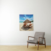 Lounge Chairs Beach throw Pillow Wandteppich (Beispiel)
