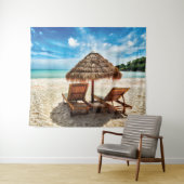 Lounge Chairs Beach throw Pillow Wandteppich (Beispiel (Horizontal))