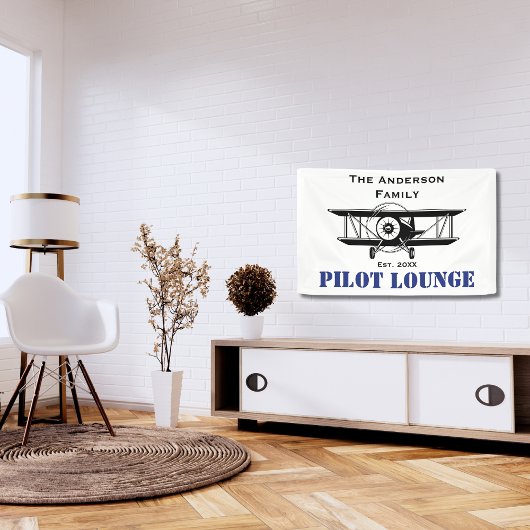 Lounge Coole Luftfahrt Personalisiert Banner