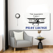 Lounge Coole Luftfahrt Personalisiert Banner