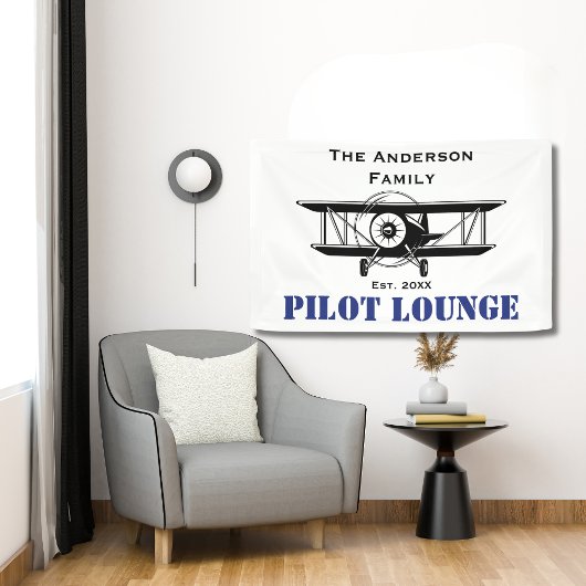 Lounge Coole Luftfahrt Personalisiert Banner