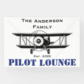 Lounge Coole Luftfahrt Personalisiert Banner (Horizontal)