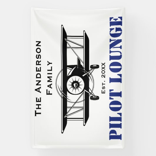 Lounge Coole Luftfahrt Personalisiert Banner (Vertikal)