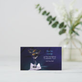 Lounge Dark Blue Martini Bar Business Card Visitenkarte (Stehend Vorderseite)
