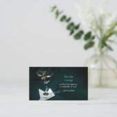 Lounge Dark Green Martini Bar Business Card Visitenkarte (Stehend Vorderseite)