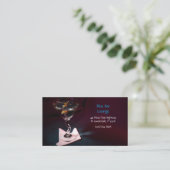 Lounge Dark Red Martini Bar Business Card Visitenkarte (Stehend Vorderseite)