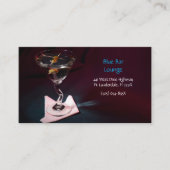 Lounge Dark Red Martini Bar Business Card Visitenkarte (Vorderseite)