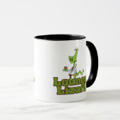 Lounge-Eidechsen-Cartoon Tasse (VorderseiteRechts)