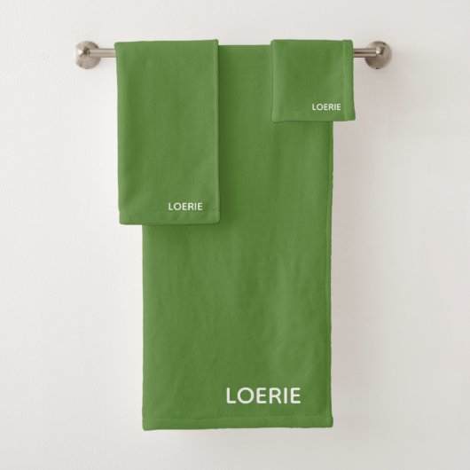 Lounge grüne Farbe Badhandtuch Set (Insitu)