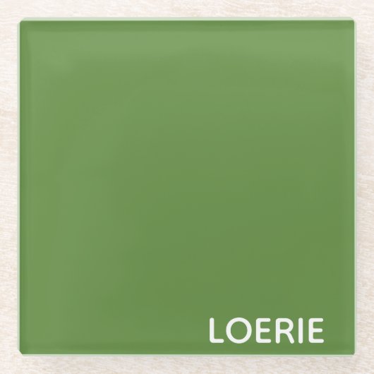 Lounge grüne Farbe Glasuntersetzer (Vorderseite)