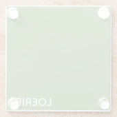 Lounge grüne Farbe Glasuntersetzer (Rückseite)