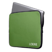 Lounge grüne Farbe Laptopschutzhülle (Vorderseite Links)