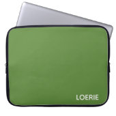 Lounge grüne Farbe Laptopschutzhülle (Vorderseite)