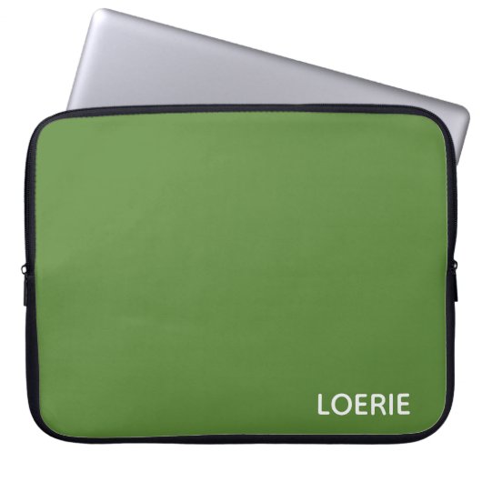Lounge grüne Farbe Laptopschutzhülle (Vorderseite)
