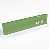 Lounge grüne Farbe Namensplakette