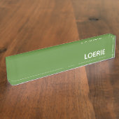 Lounge grüne Farbe Namensplakette (Seite)