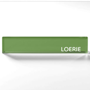 Lounge grüne Farbe Namensplakette