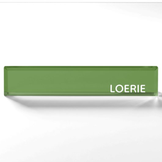 Lounge grüne Farbe Namensplakette (Vorderseite)