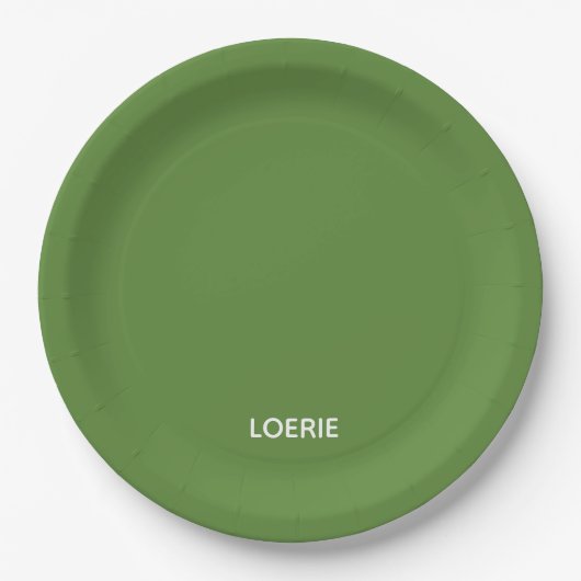 Lounge grüne Farbe Pappteller (Vorderseite)