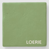 Lounge grüne Farbe Steinuntersetzer (Vorderseite)