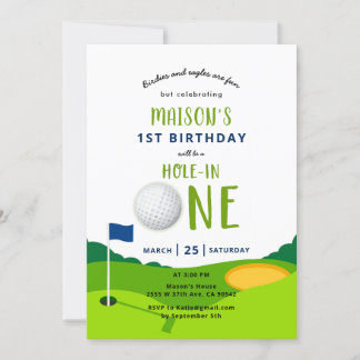 Lounge in einem Golf Geburtstag Par-T-Einladung Einladung