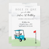 Lounge in einem Golf Geburtstagsparty Einladung (Vorne/Hinten)