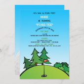 Lounge in einem Golf Geburtstagsparty Einladung (Vorne/Hinten)