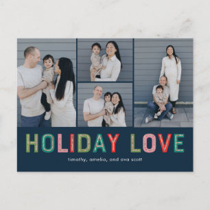 Lounge Lines EDITABLE FARBE Holiday Card Postcard Feiertagspostkarte