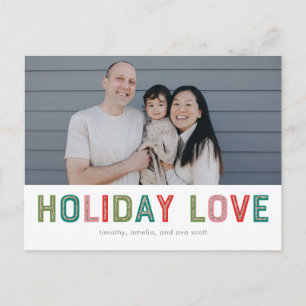 Lounge Lines EDITABLE FARBE Holiday Card Postcard Feiertagspostkarte