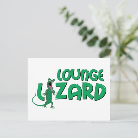 Lounge Lizard Postkarte (Stehend Vorderseite)