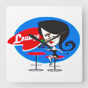 Lounge Quadratische Wanduhr