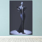 Lounge Singer Canvas Print Leinwanddruck (Insitu (Holzboden))