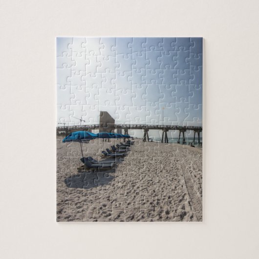 Lounge Stühle in Panama City Beach Pier Jigsaw Puz Puzzle (Vertikal)