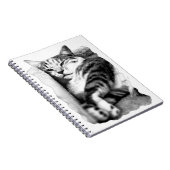 Lounge Tabby Cat Portrait Notebook Notizblock (Rechte Seite)