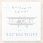 Lounge und Coole Luftfahrt Personalisiert Glasuntersetzer (Rückseite)
