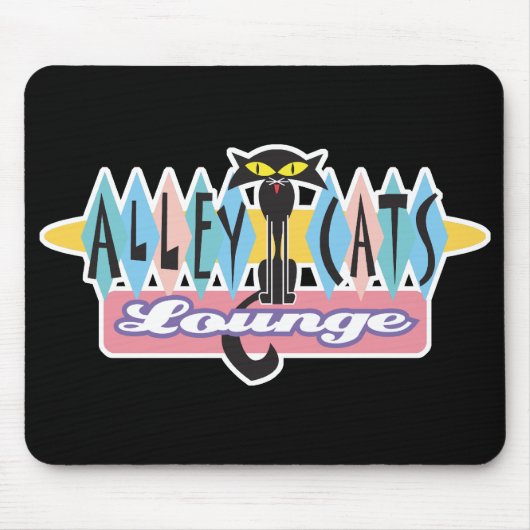 Lounge-Zeichen der Retroallee Mousepad (Vorne)