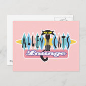Lounge-Zeichen der Retroallee Postkarte (Vorne/Hinten)