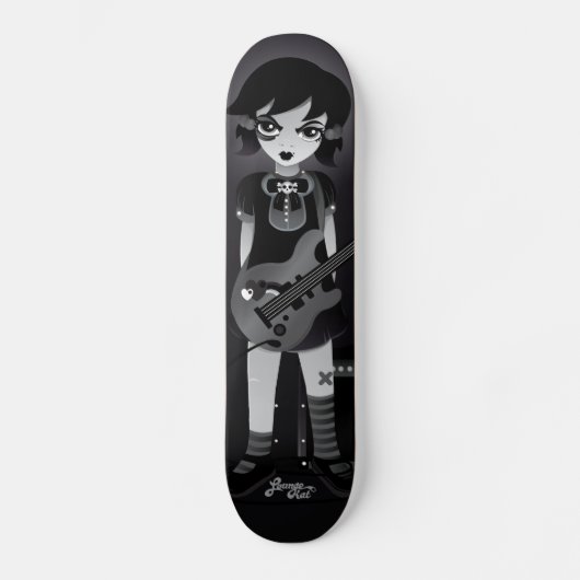 LoungeKat Skateboard: Bass-Mädchen Skateboard (Vorderseite)