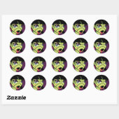 LoungeKat Sticker: Zombie 80 Runder Aufkleber (Blatt)