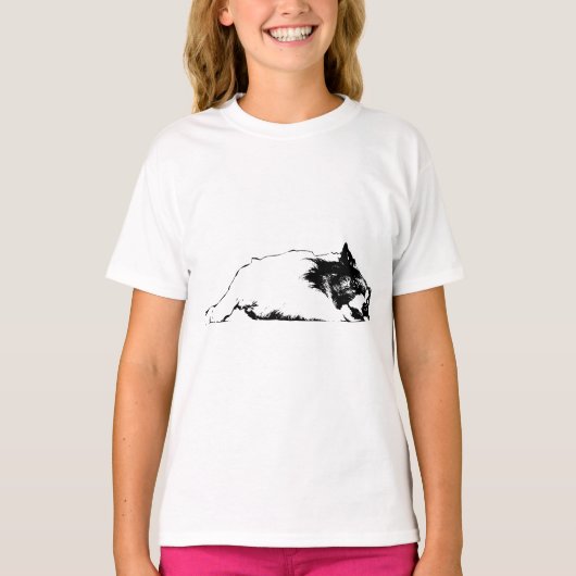 Lounges Corgi, unbeeindruckt T-Shirt (Vorderseite)