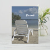 Loungestuhl Post Wedding Brunch Einladung (Stehend Vorderseite)