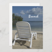 Loungestuhl Post Wedding Brunch Einladung (Vorne/Hinten)