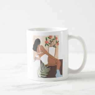 Lounging Frau Kaffeetasse